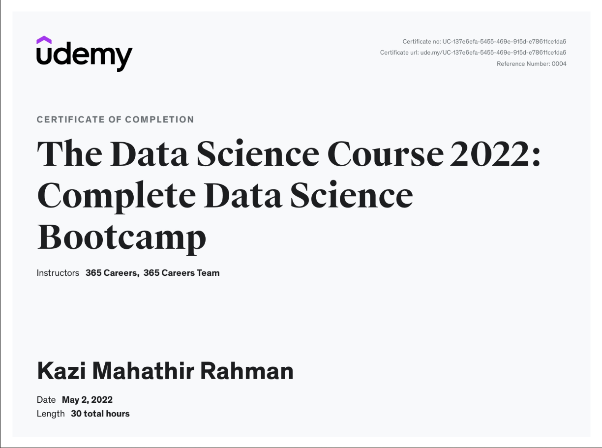 Data Science Bootcamp 2022